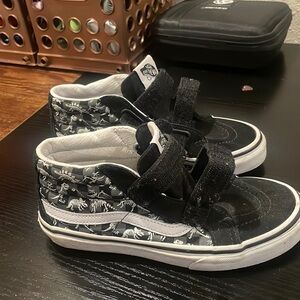 Vans kids shoes with dinosaur print